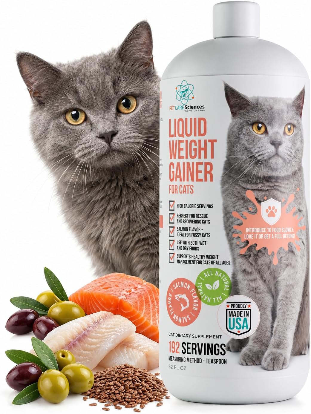 Cat Liquid Weight Gainer, Supplement for Cats, Supports Healthy Weight Gain