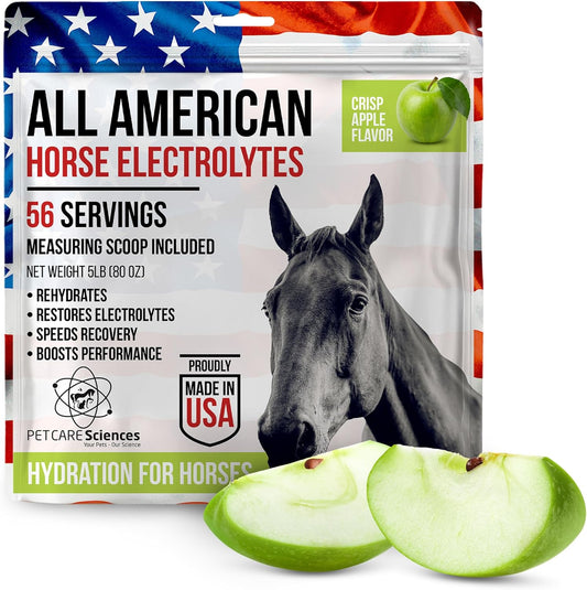 5lb Horse Electrolytes Powder | Electrolytes for Horses | Horse Electrolyte Supplements | Crisp Apple Flavor | Made in the USA