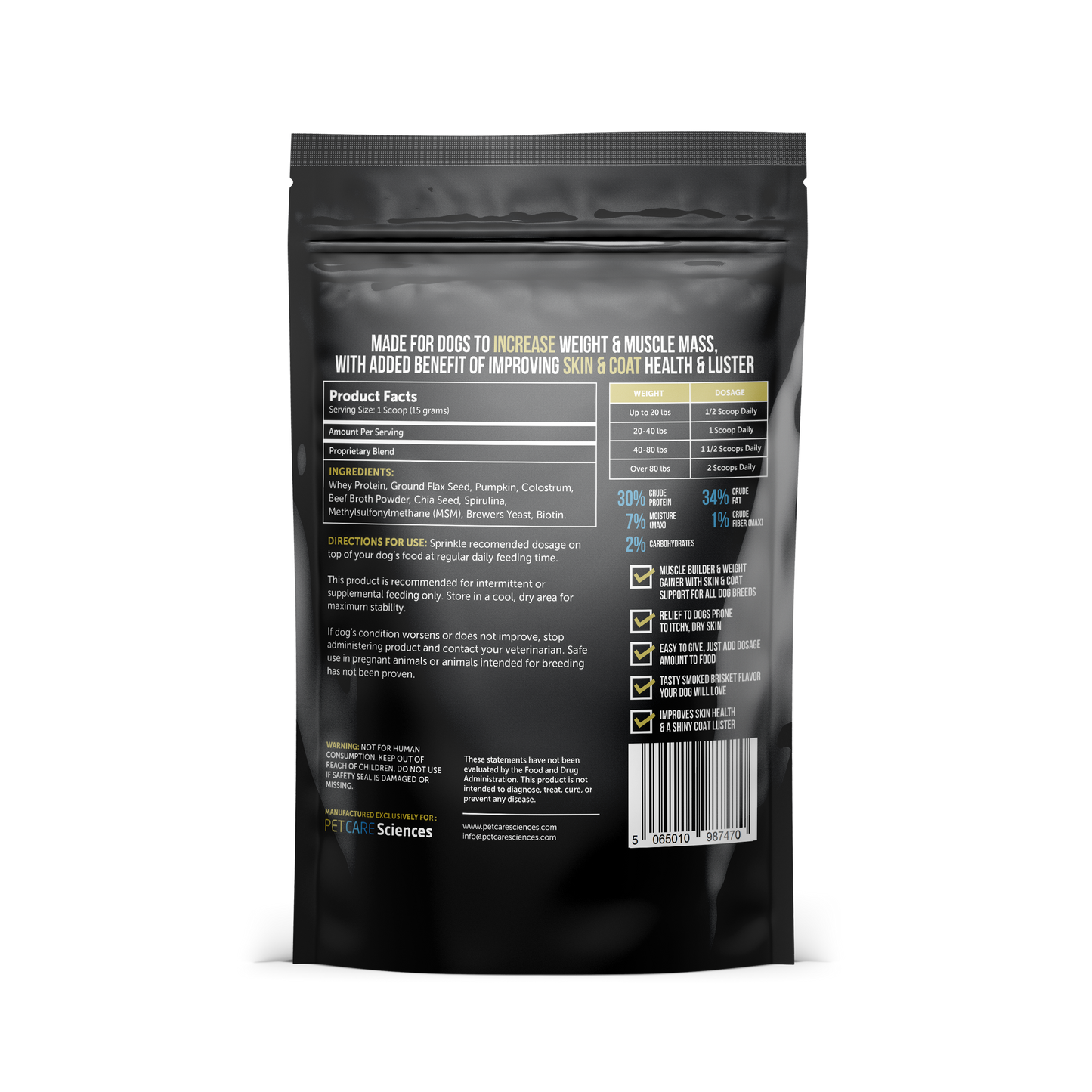 New - Weight Gainer with Skin and Coat