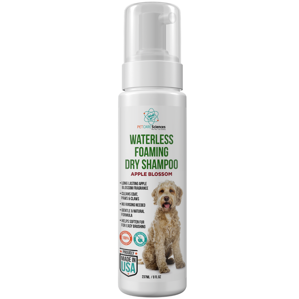 PET CARE Sciences Waterless Foaming Dry Shampoo in Apple Blossom Fragrance